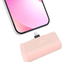 Mini cargador portátil para iPhone con cable integrado, cargador de batería ultracompacto de 5000 mAh compatible con iPhone 14/13/13 Pro/12/12 P