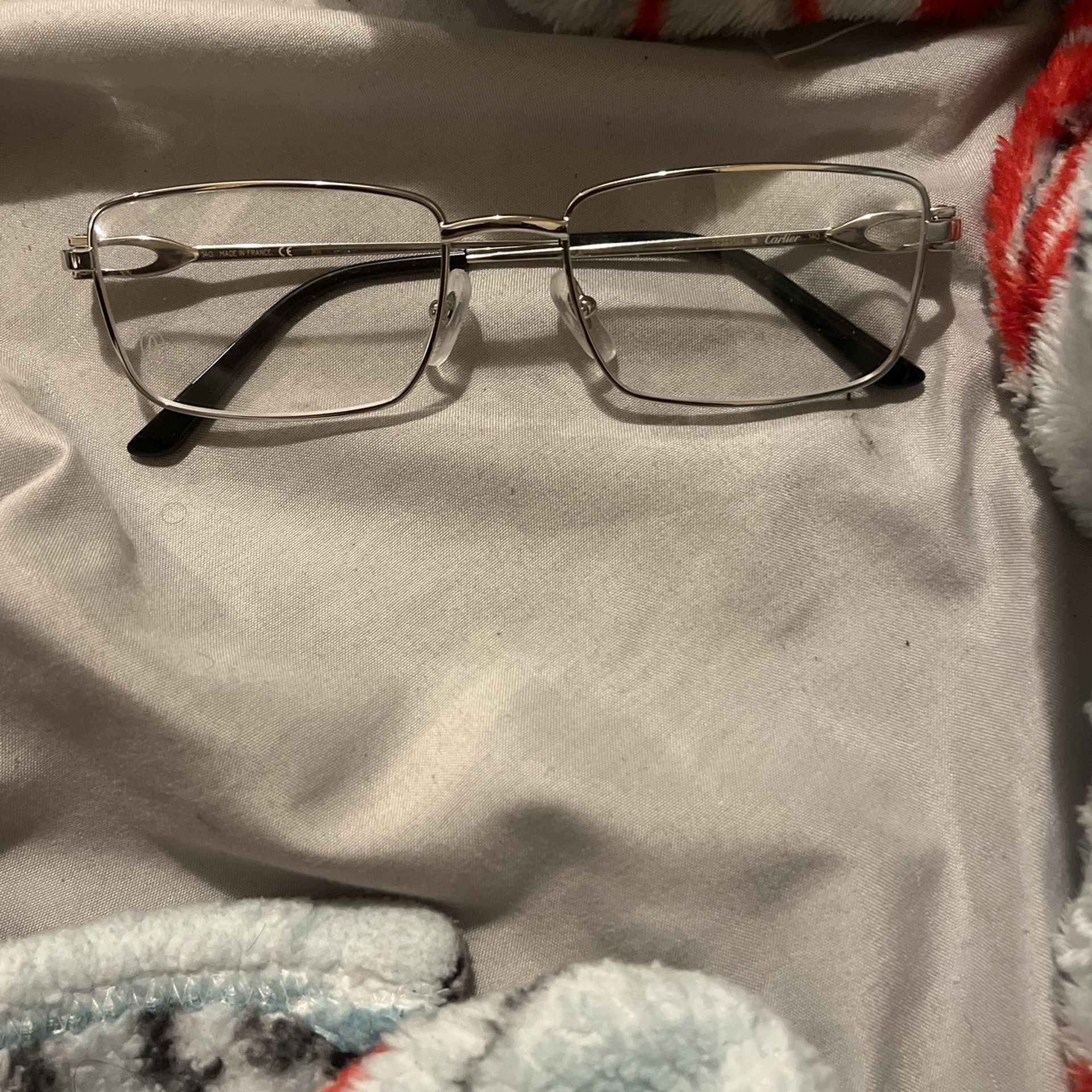 Cartier Glasses Silver Frame 