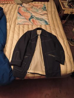 Vintage Dark Navy Zip-Up Jacket