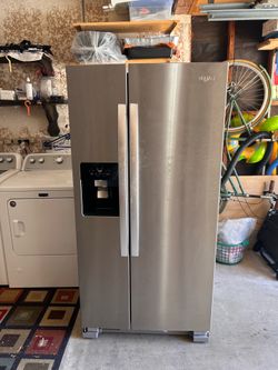 Whirlpool Side by Side Stainless Refrigerator 21.4 cu ft