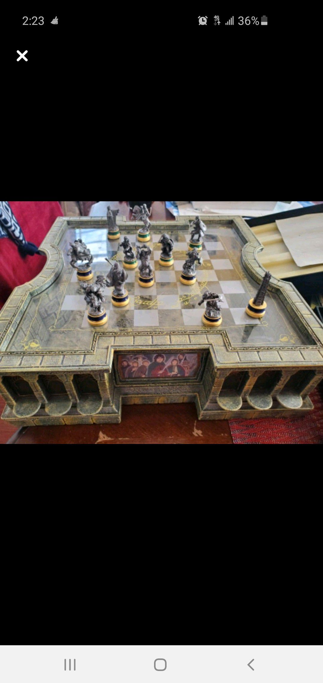 Lord of the rings chess set