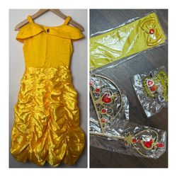 Beauty and the beast inspire belle halloween costume girls size 8-10