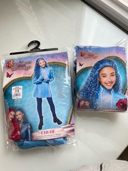 Disney Descendants Wicked Wonderland Chloe Costume & Wig Set