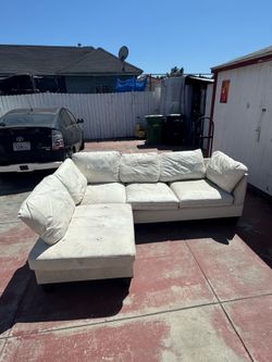 Free White Leather Sofa