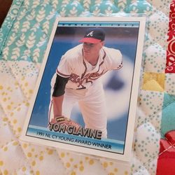 Tom Glavine Error 1992 Donruss No Dot Behind Inc Baseball Card 