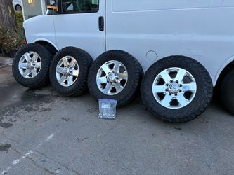 Ram Truck Chrome Wheels with All-Terrain Tires Set of 4