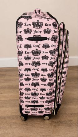 💕 Pink Juicy Couture Rolling Suitcase – Great Condition! 💕