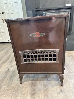 Antique Cast Iron Space Heater Stove