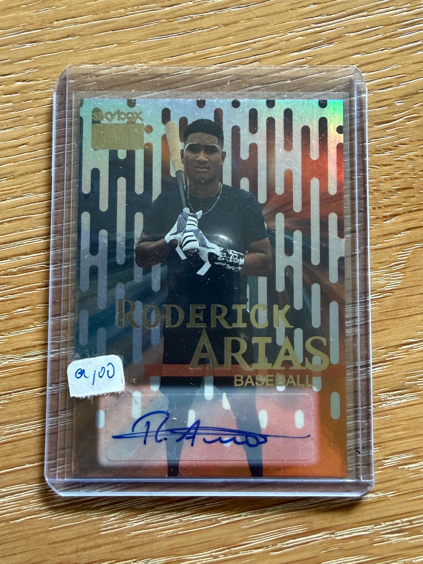 2022 Skybox Metal Universe Gold Autographs #S17 Roderick Arias AUTO RC *YANKEES*