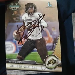 Shedeur Sanders Signed Auto Rookie Card Autograph Cleveland Browns 