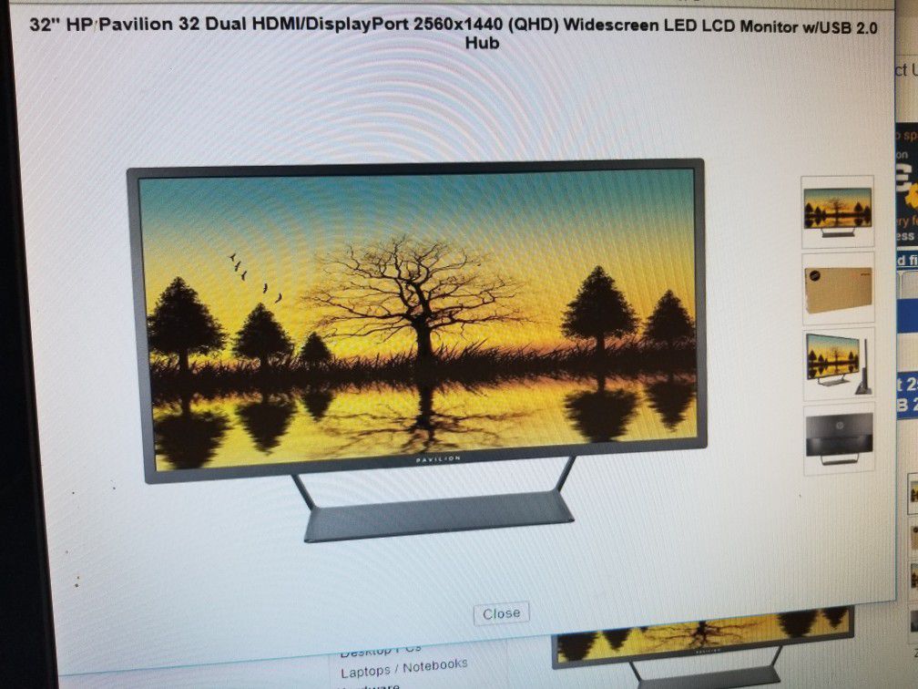 32" LED high definition widescreen high resolution 2560×1440 COMPUTER gaming COMPUTER. BRAND NEW SEALED BOX