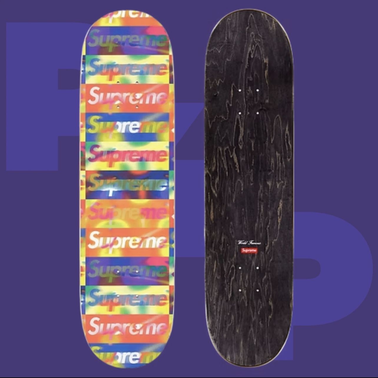 Supreme Distorted Logo Skateboard Photo Supreme Distorted Logo