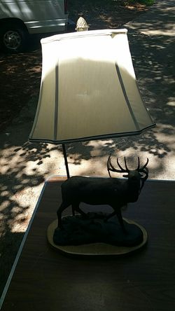 Beautiful elk lamp with shade