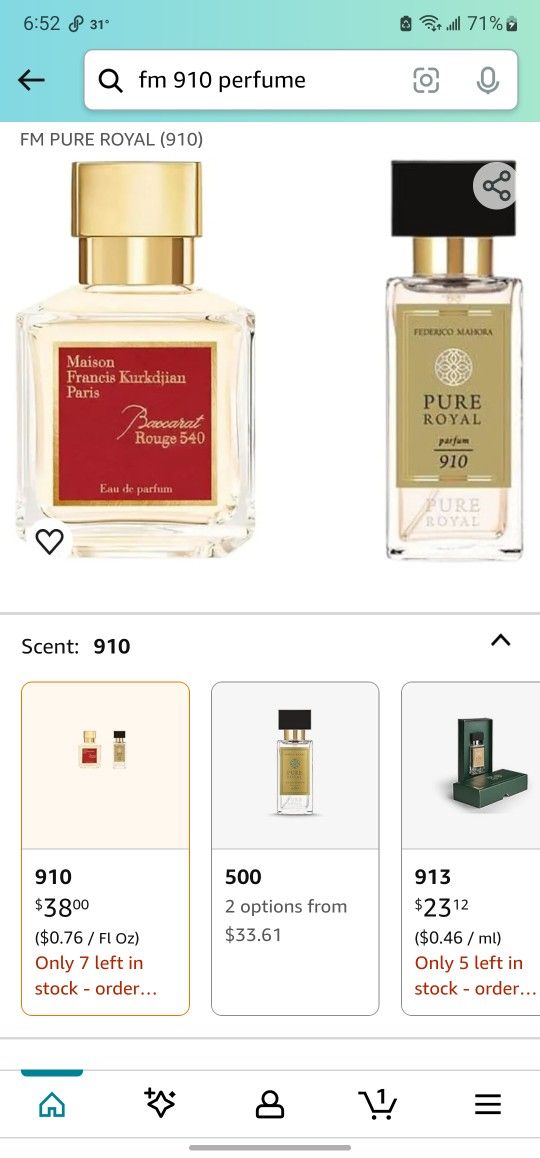 federico mahora pure Royal unisex perfume 50ml  1.7 fl.oz.