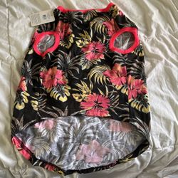 Tropical Hibiscus Dog Shirt NWT