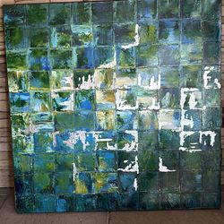 Unframed Artwork in Blues and greens