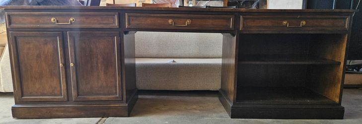 Authentic Vintage Baker Furniture Executive Desk / Credenza