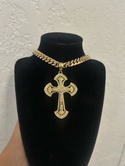 14k gold cross pendant
