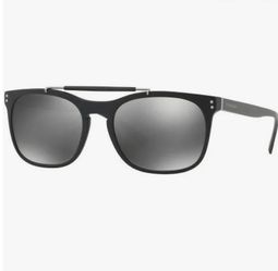 Burberry Sunglasses Black Matte With Silver Lens