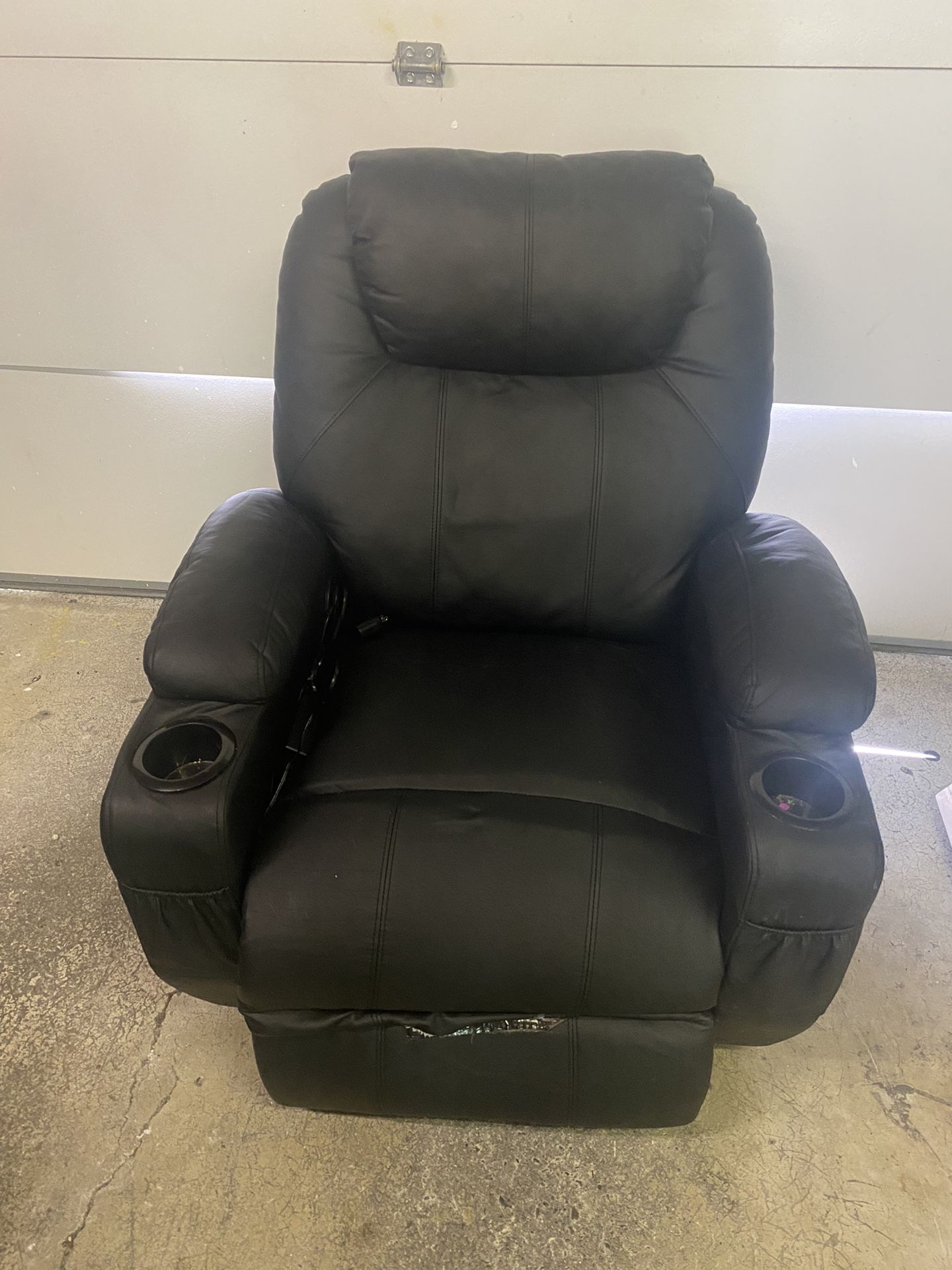 Black Leather Recliner Chair