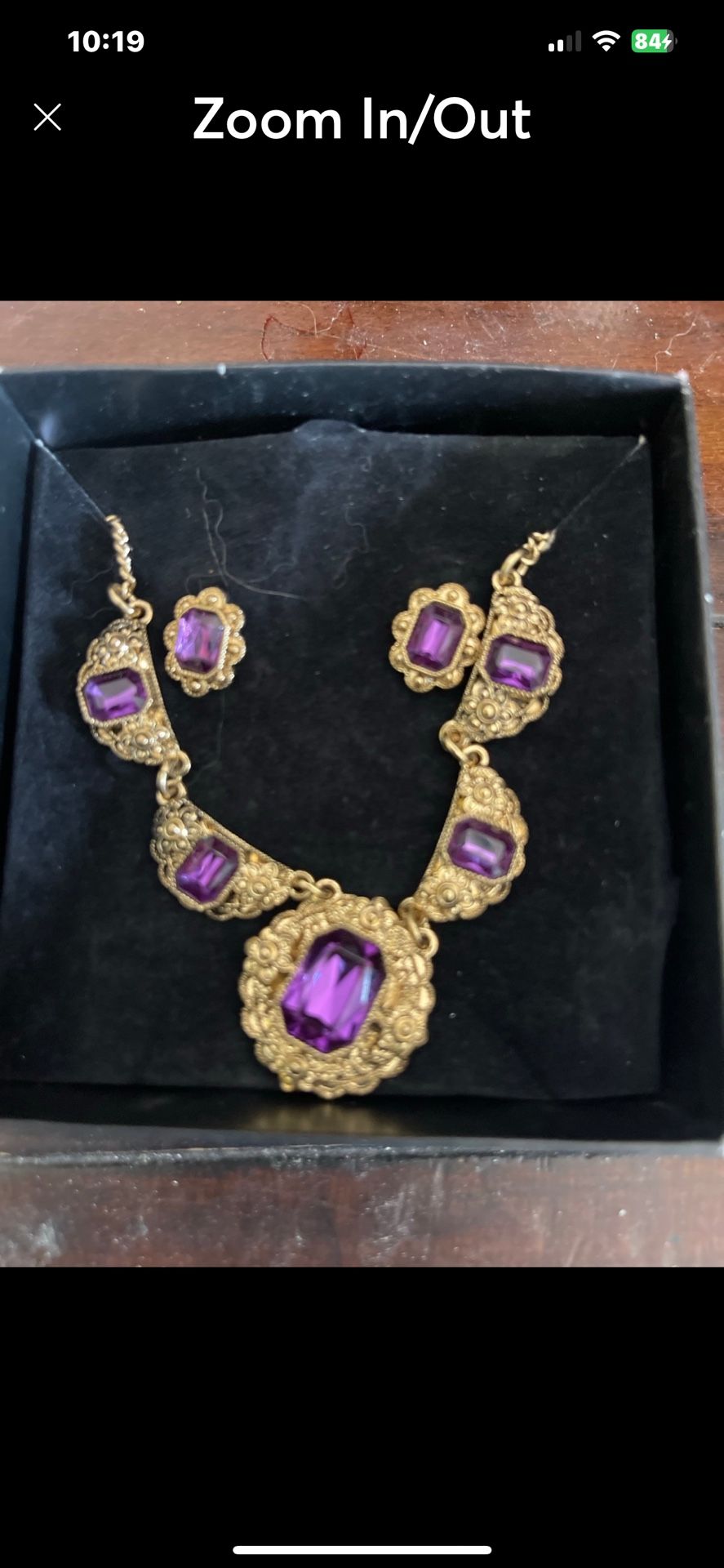 Amethyst Necklace And Earrings