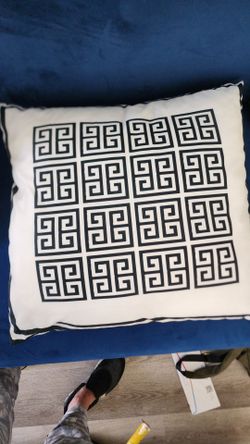 Greek design black and white indoor and outdoor pillows 21/21
