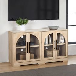 Console Rustic Natural finish, Glass, New Especial price