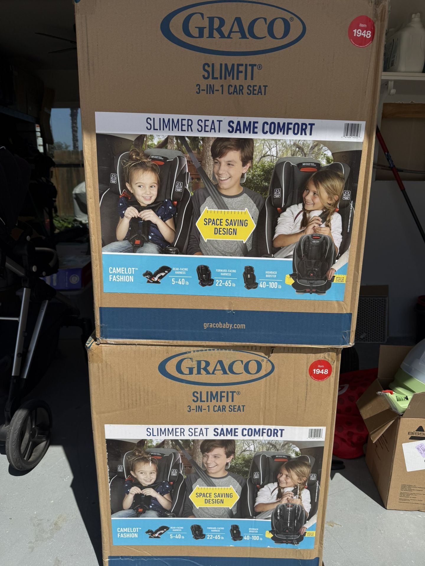 (2) Unopened Graco Slimfit 3-In-1 Car Seat