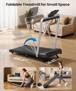 🔥 WELLFIT Walking Pad Treadmill with Handle Bar – 10% Incline Home Fitness  Compact • Foldable • Quiet • Space Saving  Upgrade your home workout with