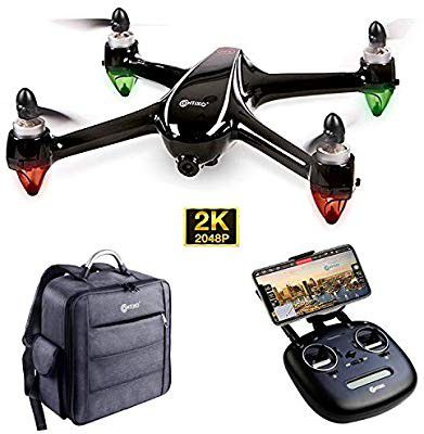 Contixo F18 2K Drone with UHD Camera FPV Live Video GPS RC Quadcopter with Brushless Motor, 5G, Auto with Water Resistant Carrying Backbag