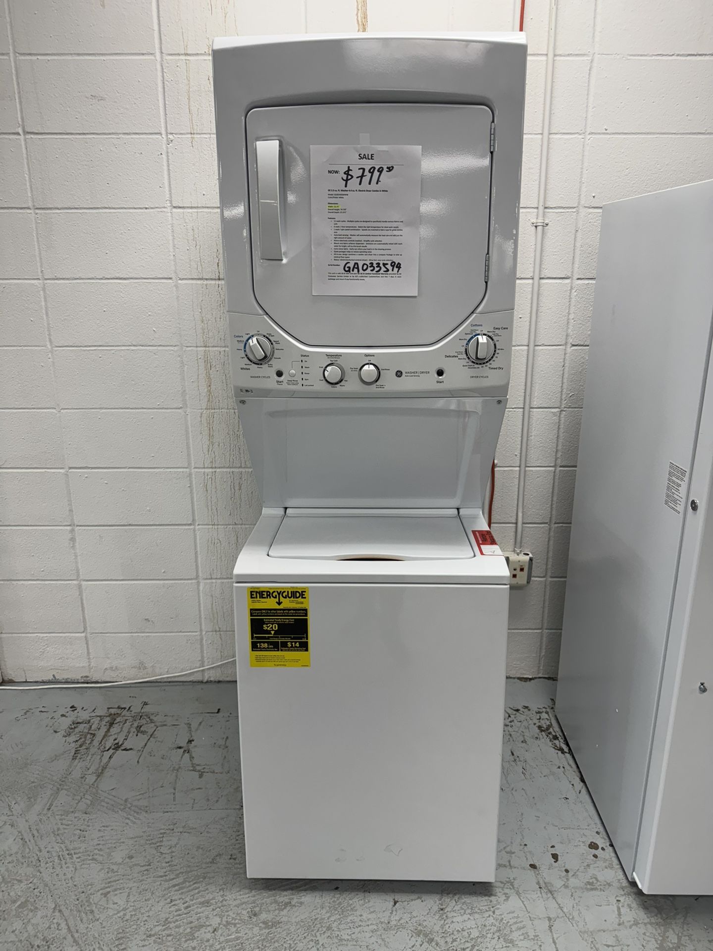 GE 24 Inches Wide Stackable Washer And Dryer