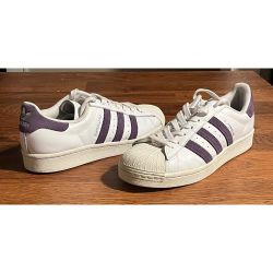 Adidas Superstar White Tech Cloud Suede Womens Size 9