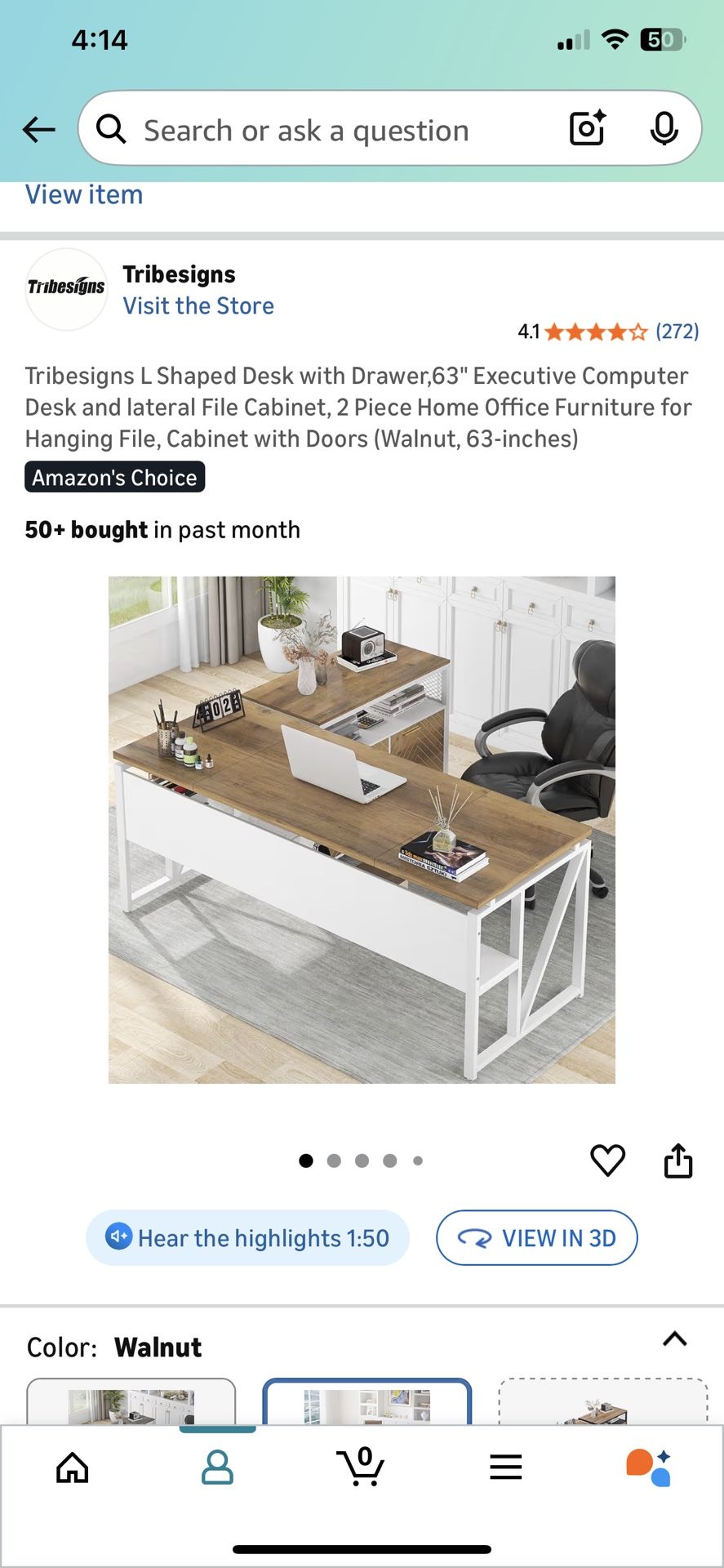 Desk - L-Shape. Brand New, Opened Box