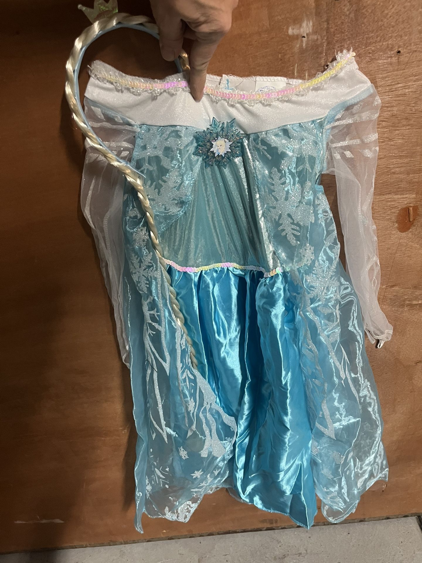 Elsa Costume Size 3/4 With Headband