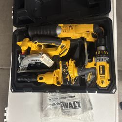 DeWalt 18V 4 Piece set with case shown New
