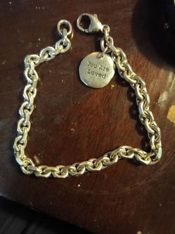 James Avery Silver Charm Bracelet with "You Are Loved" Charm