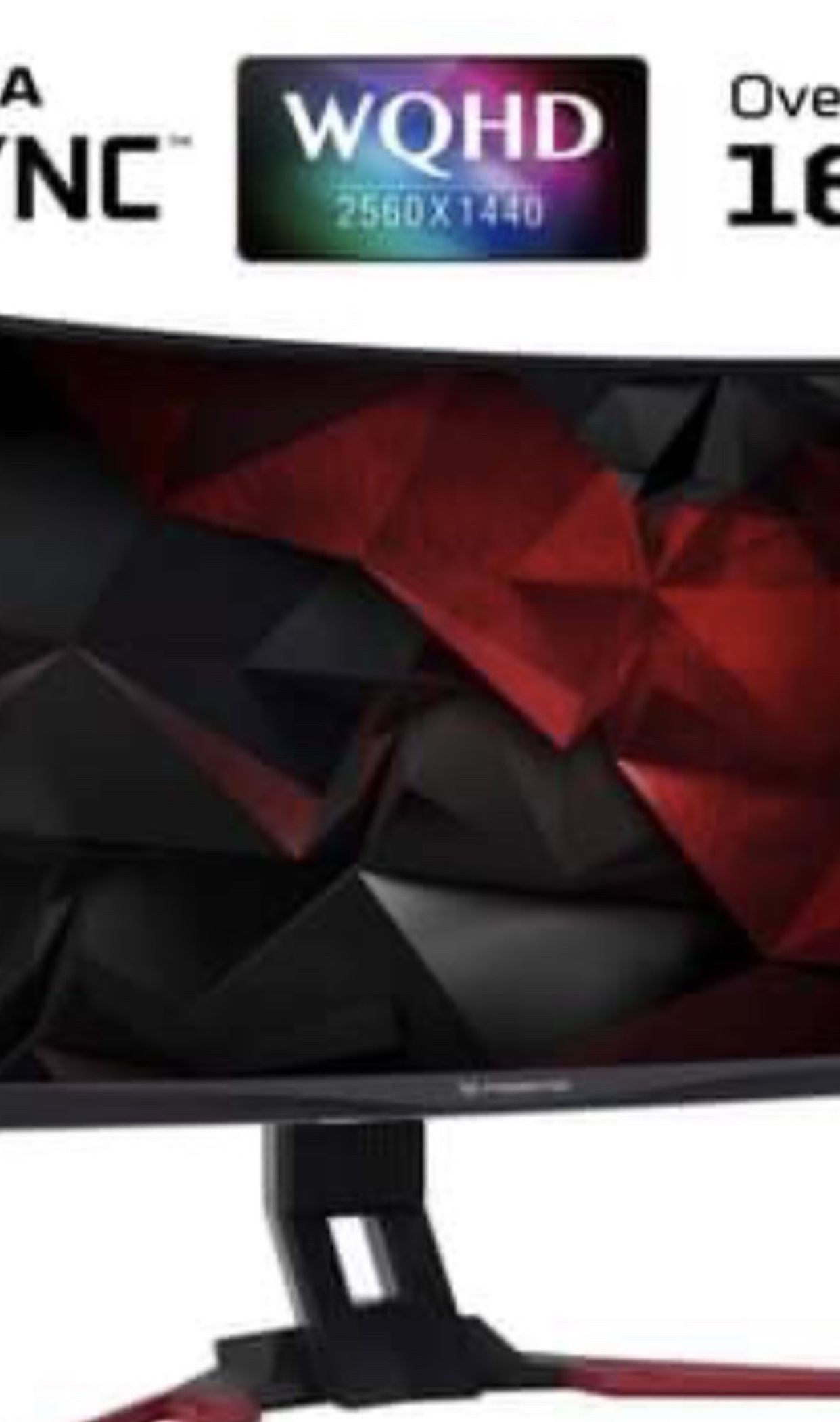 Acer Predator curved gaming monitor 32” (New)