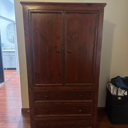 Cherrywood Armoire With Drawers 
