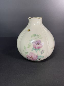 Lenox Globe Vase Morningside Cottage Bubble Bee Dragonfly Floral 