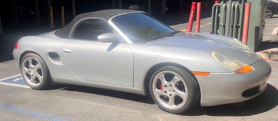 Beautiful Convertible 2002 Porsche Boxster Roadster Car in Arctic Silver Metallic!