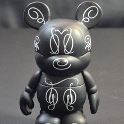 Disney Black With White Design 3 Inch Vinylmation Figure Artist Dan