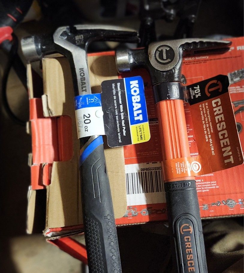 2 Hammers 1 Bolt Cutter And 1 Pry Bar