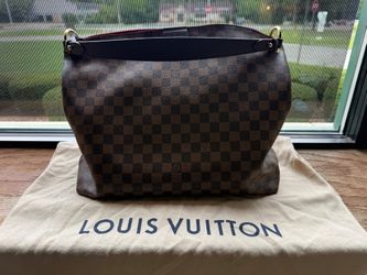 Louis Vuitton Graceful MM Damier Ebene Shoulder Bag Entrupy Verified