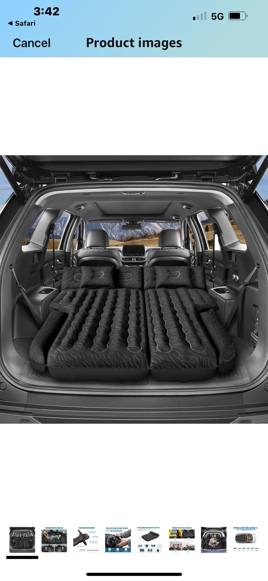 Air Mattress for SUV with electric pump