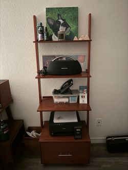 Leaning Shelf With Drawer