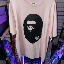 Bape T-Shirt Pink Double Sided