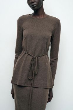Zara Belted Sweater For Women’s Size S