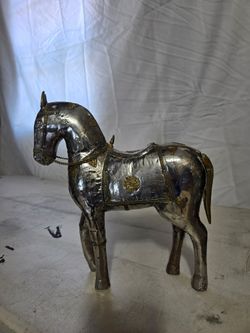Hammered Handcrafted metal antique Persian horse