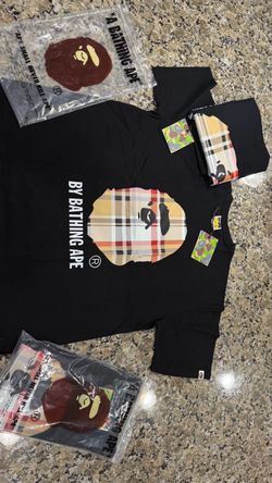A Bathing Ape BAPE Plaid Ape Head T-Shirt