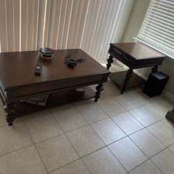 3 Piece Wood Coffee Table Set